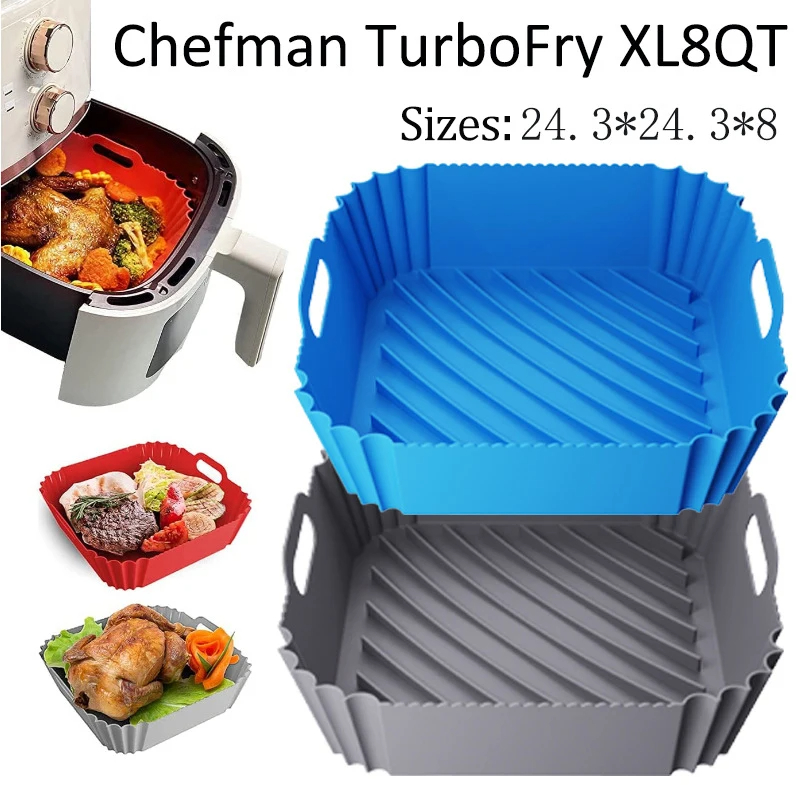 Silicone Steamer Basket - Große Air Fryer Silikon Korb Tablett