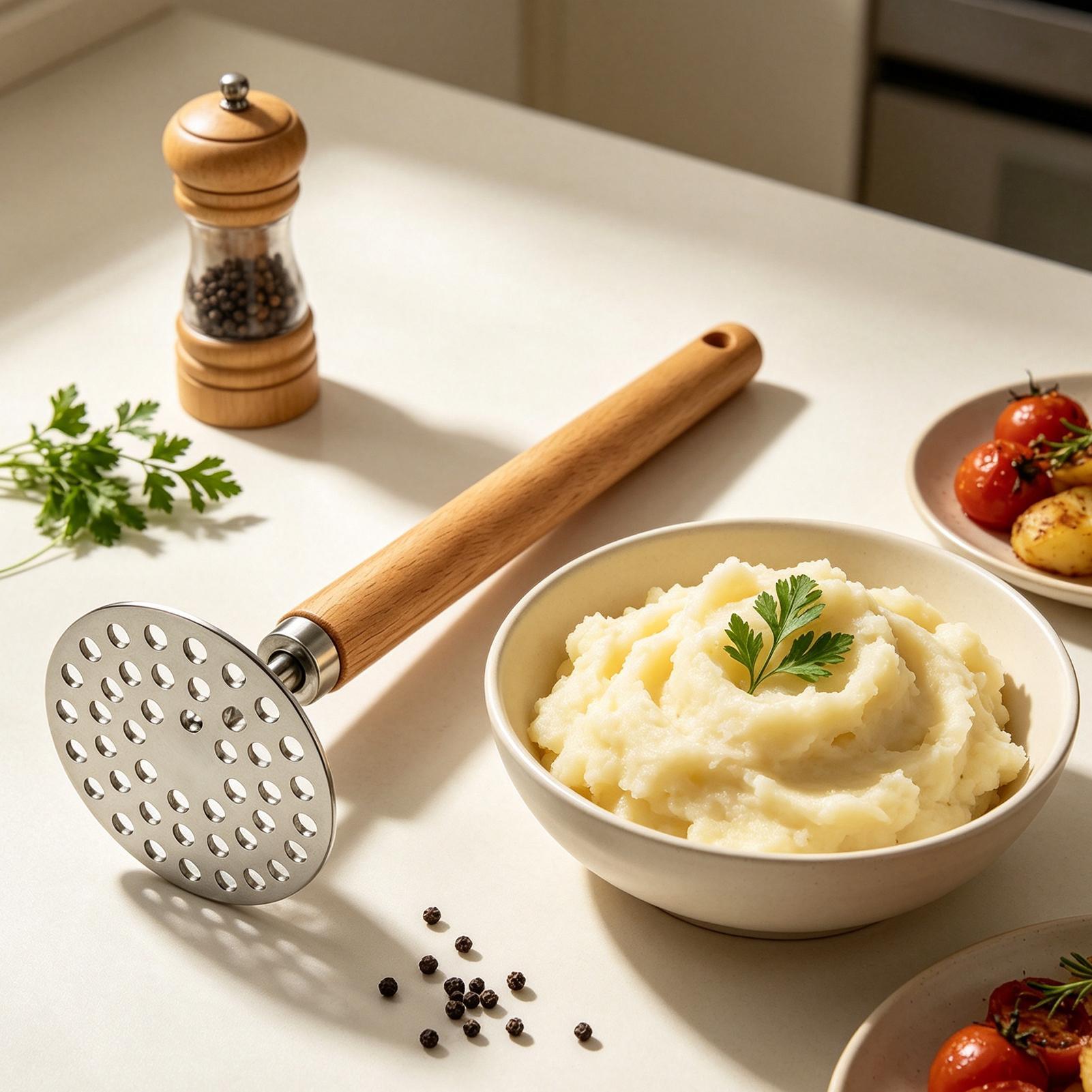 Kitchen Room Gadgets - Manueller Kartoffelstampfer aus Edelstahl, Kartoffelpresse, Küchen-Gemüsestampfer