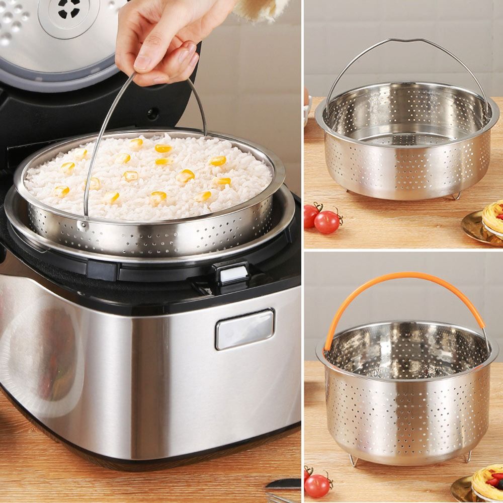 Silicone Steamer Basket - Edelstahl Lebensmittel dampfer Küche Reis Schnell