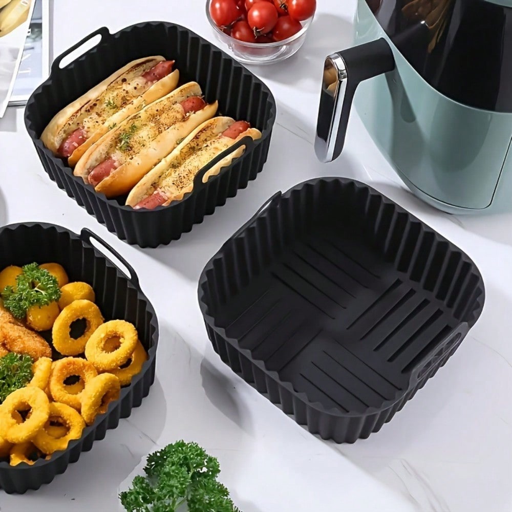 Kitchen Gadgets Plus - 1 Stück wiederverwendbare Silikon-Airfryer-Einlage, Airfryer-Zubehör, Küchenzubehör