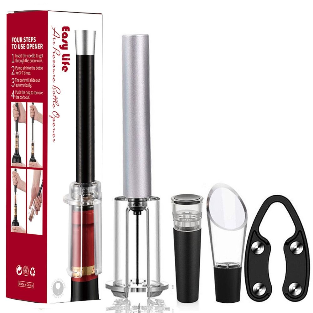 Kitchen Gadgets That Make Life Easier - Bar-Zubehör Weinflaschenöffner-Set Aluminiumlegierung ABS Luftpumpen-Korkenentferner Küchen-Gadgets