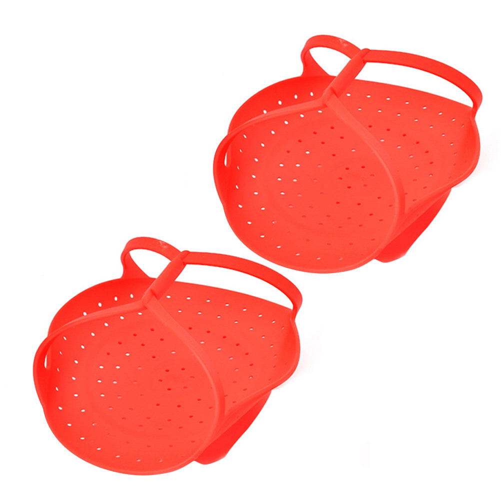 Silicone Steamer Basket - 2 Stück faltbare Silikon-Dampfgarer, Gemüse- und