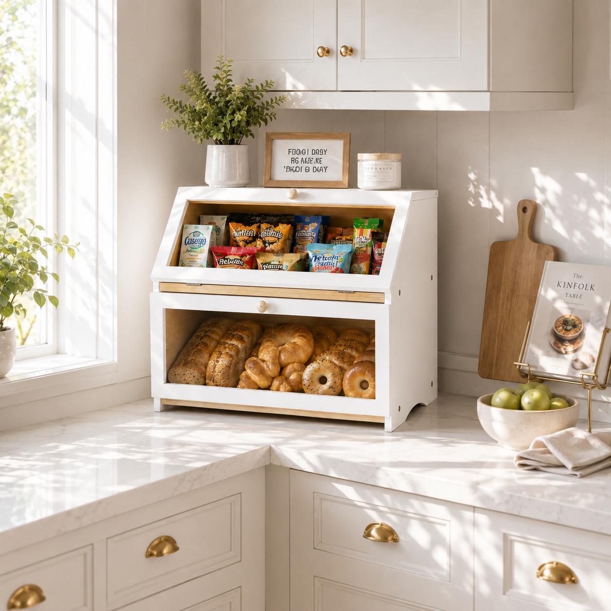 HOMEKOKO Doppelschichtige Brot – Kitchen Gadgets Organizer Bewertung und Preis
