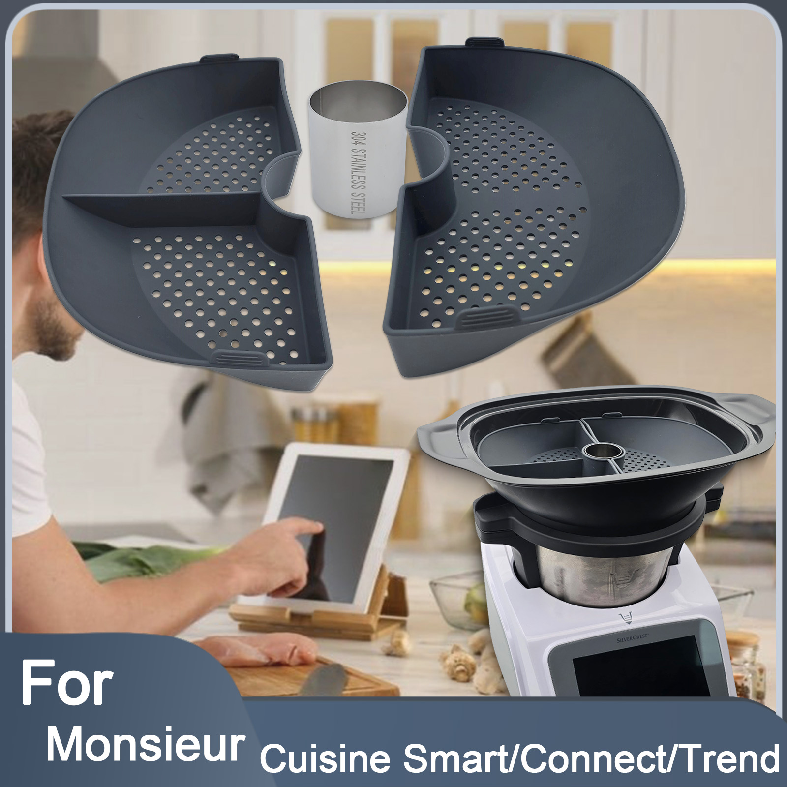 Silikon-Dampfkorb-Trenner für  – Silicone Steamer Basket Bewertung und Preis